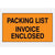 7 x 10 Packing List or Invoice Enclosed Envelopes - ORANGE 1000/Case