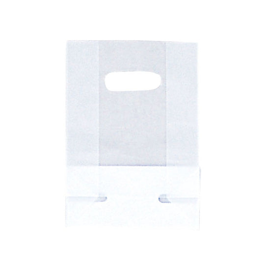 7 x 3 1/2 x 10 1/2 Frosted Bags w/ Die Cut Handle 250/Case