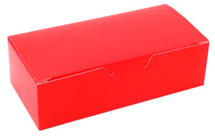 7 x 3-3/8 x 2 (1 lb.) Red 1 Piece Candy Boxes 250/Case