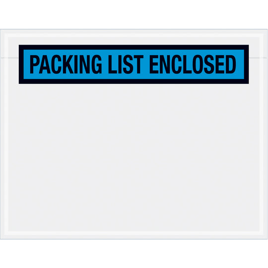 7 x 5-1/2 Packing List Enclosed Envelopes (Panel Face) - BLUE 1000/Case