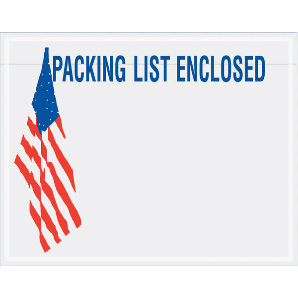 7 x 5-1/2 USA Packing List Envelopes 1000/Case