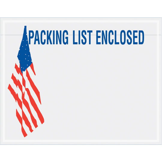 7 x 5-1/2 USA Packing List Envelopes 1000/Case