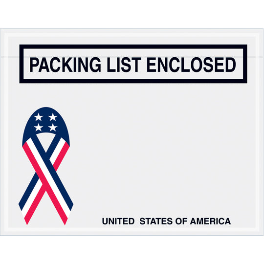 7 x 5 1/2 U.S.A. Ribbon Packing List Enclosed Envelopes 1000/Case