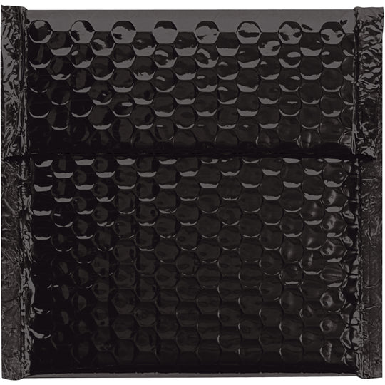 6 x 6 1/4 Black Metallic Bubble Mailers 72/Case