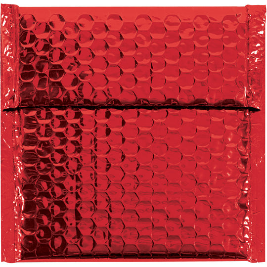 6 x 6 1/4 Red Metallic Bubble Mailers 72/Case