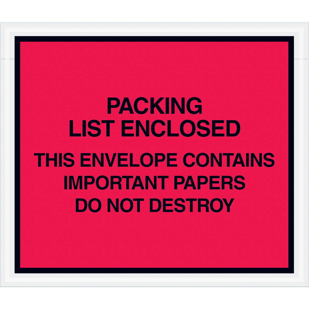 7 x 6 Red Important Papers Enclosed (Full Face) Envelopes