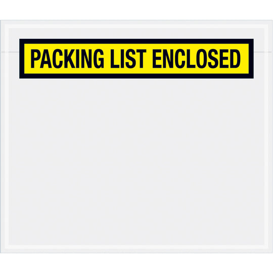7 x 6 Packing List Enclosed Envelopes (Panel Face) - YELLOW 1000/Case
