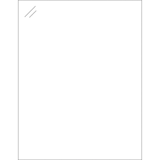 8 1/2 x 11" Crystal Clear Rectangle Laser Labels 100/Case