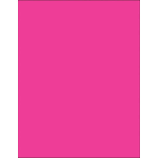 8 1/2 x 11" Fluorescent Pink Rectangle Laser Labels 100/Case