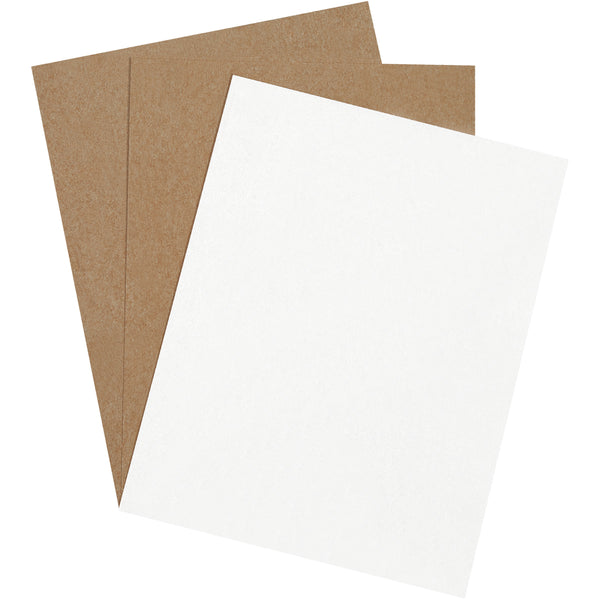 8 1/2 x 11 White Chipboard Pad (.022 Thick) 960/Case