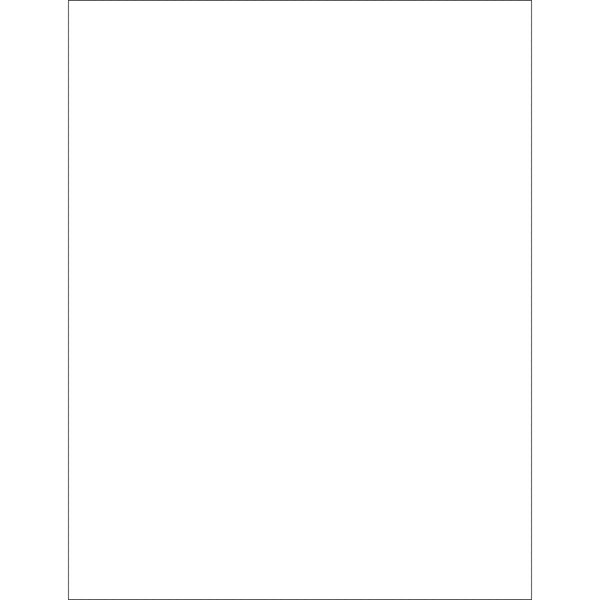 8 1/2 x 11" White Removable Rectangle Laser Labels 100/Case