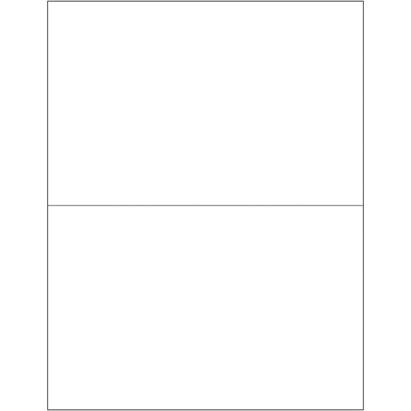 8 1/2 x 5 1/2" Glossy White Rectangle Laser Labels 200/Case