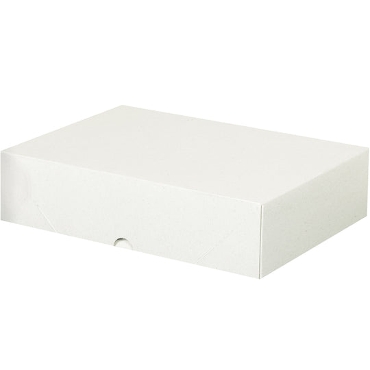 8 5/8 x 12 x 3 (Business Form Size) 2-pc White Folding Carton 150/Case