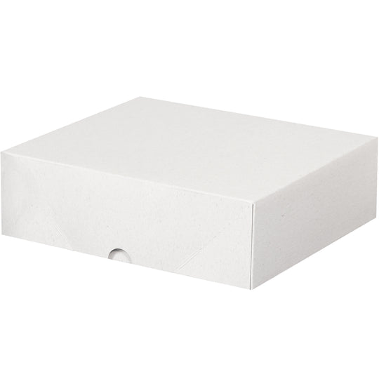 8 5/8 x 9 1/2 x 3 (Business Form Size) 2-pc White Folding Carton 200/Case