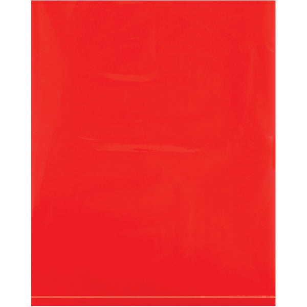 8 x 10 - 2 Mil Red Flat Poly Bags 1000/Case