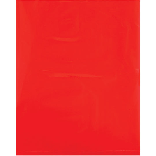 8 x 10 - 2 Mil Red Flat Poly Bags 1000/Case