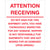 8 x 10" - "Attention Receiving - Do Not Sign For This Shipment" Labels 250/Roll