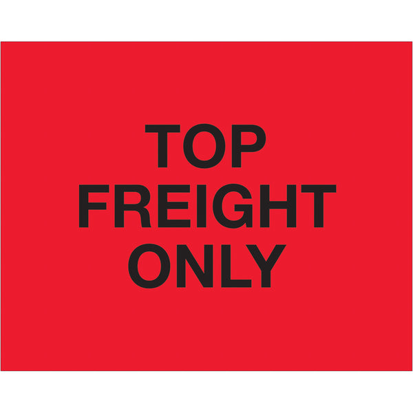 8 x 10" - "Top Load Freight Only" (Fluorescent Red) Labels 250/Roll