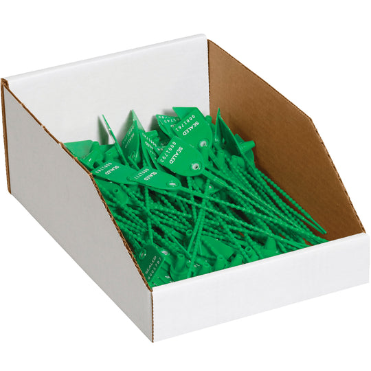 8 x 12 x 4 1/2 Open-Top White Corrugated Bin Box  50/Bundle