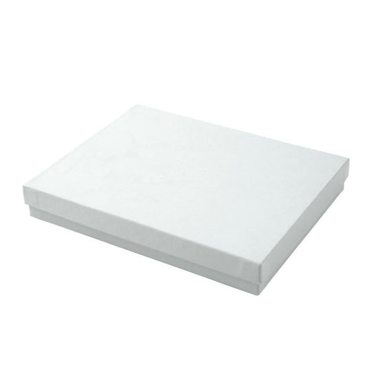 8 x 5 1/2 x 1 1/4 White Swirl Jewelry Box 50/Case