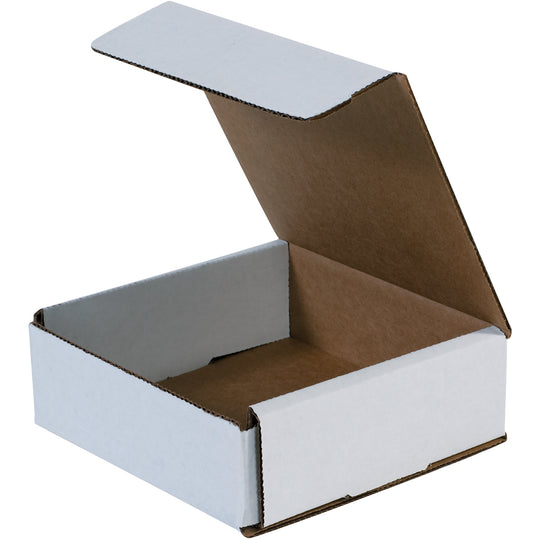8 x 8 x 2 White Corrugated Mailers 50/Bundle