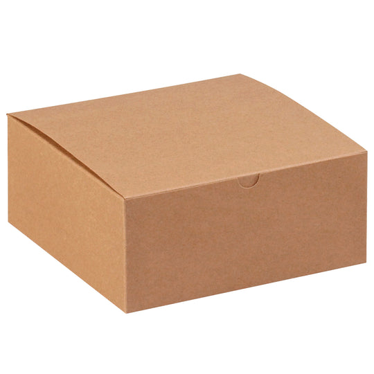 8 x 8 x 3 1/2 Kraft (Brown) Gift Box 100/Case
