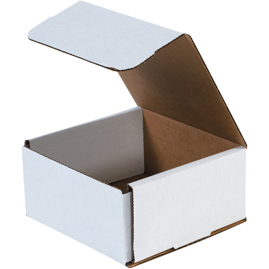 8 x 8 x 3 White Corrugated Mailers 50/Bundle