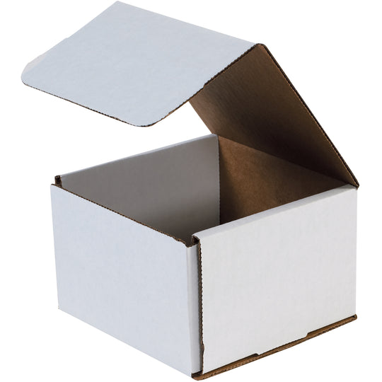 8 x 8 x 6 White Corrugated Mailers 50/Bundle