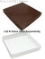 5-3/4 x 5-3/4 x 1-1/8 Brown 8 oz. (1/2 lb.) Square Candy Box LID 250/Case