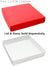 5-9/16 x 5-9/16 x 1-1/8 White 8 oz. (1/2 lb.) Square Candy Box BASE 250/Case