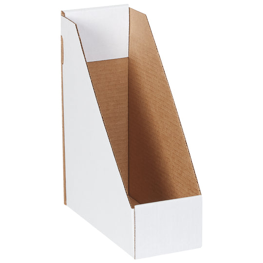 9 1/4 x 4 x 12 White Magazine File Boxes  50/Bundle