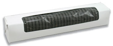 9-11/16 x 1-5/8 x 1-5/8 Golf Balls/Mints White Candy Box with Window 250/Case