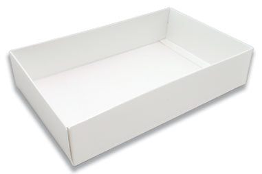 9-3/8 x 6 x 2 White 2 lb. Rectangular Candy Box BASE 250/Case