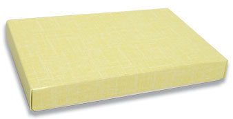 9-5/8 x 6-1/8 x 1-1/8 Yellow 1 lb. Rectangular Candy Box LID 250/Case