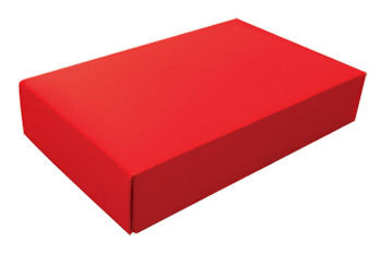 9-5/8 x 6-1/8 x 2 Red 2 lb. Rectangular Candy Box LID 250/Case