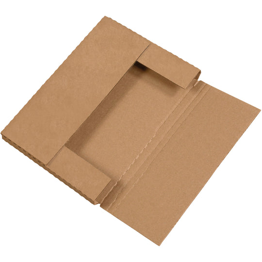 9 5/8 x 6 5/8 x 1 1/4 Kraft Easy-Fold Mailers 50/Bundle
