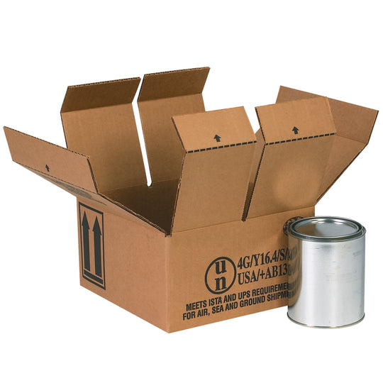 9 7/16 x 9 7/16 x 5 4 - 1 Quart Haz Mat Boxes 25/Bundle