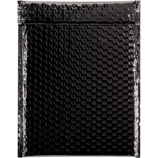 8 x 11 Black Metallic Bubble Mailers 100/Case