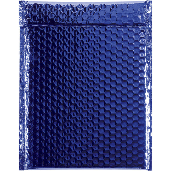 8 x 11 Blue Metallic Bubble Mailers 100/Case
