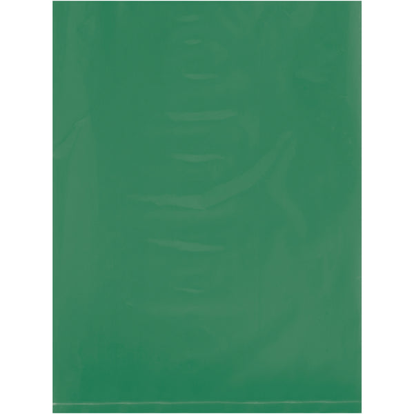 9 x 12 - 2 Mil Green Flat Poly Bags 1000/Case