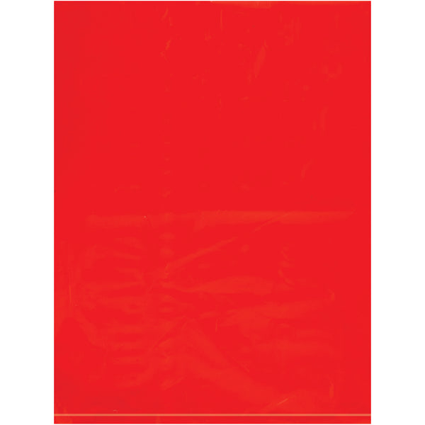9 x 12 - 2 Mil Red Flat Poly Bags 1000/Case