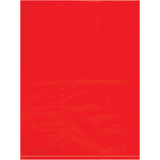 9 x 12 - 2 Mil Red Flat Poly Bags 1000/Case