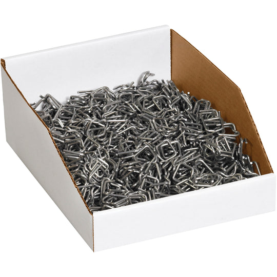 9 x 12 x 4 1/2 Open-Top White Corrugated Bin Box 50/Bundle