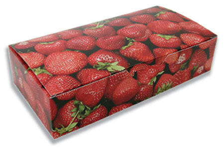 9 x 4-1/2 x 2 (2 lb.) Strawberries 1 Piece Candy Boxes 250/Case