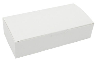 9 x 4 1/2 x 2 (2 lb.) White Candy Box - 1 Piece 250/Case