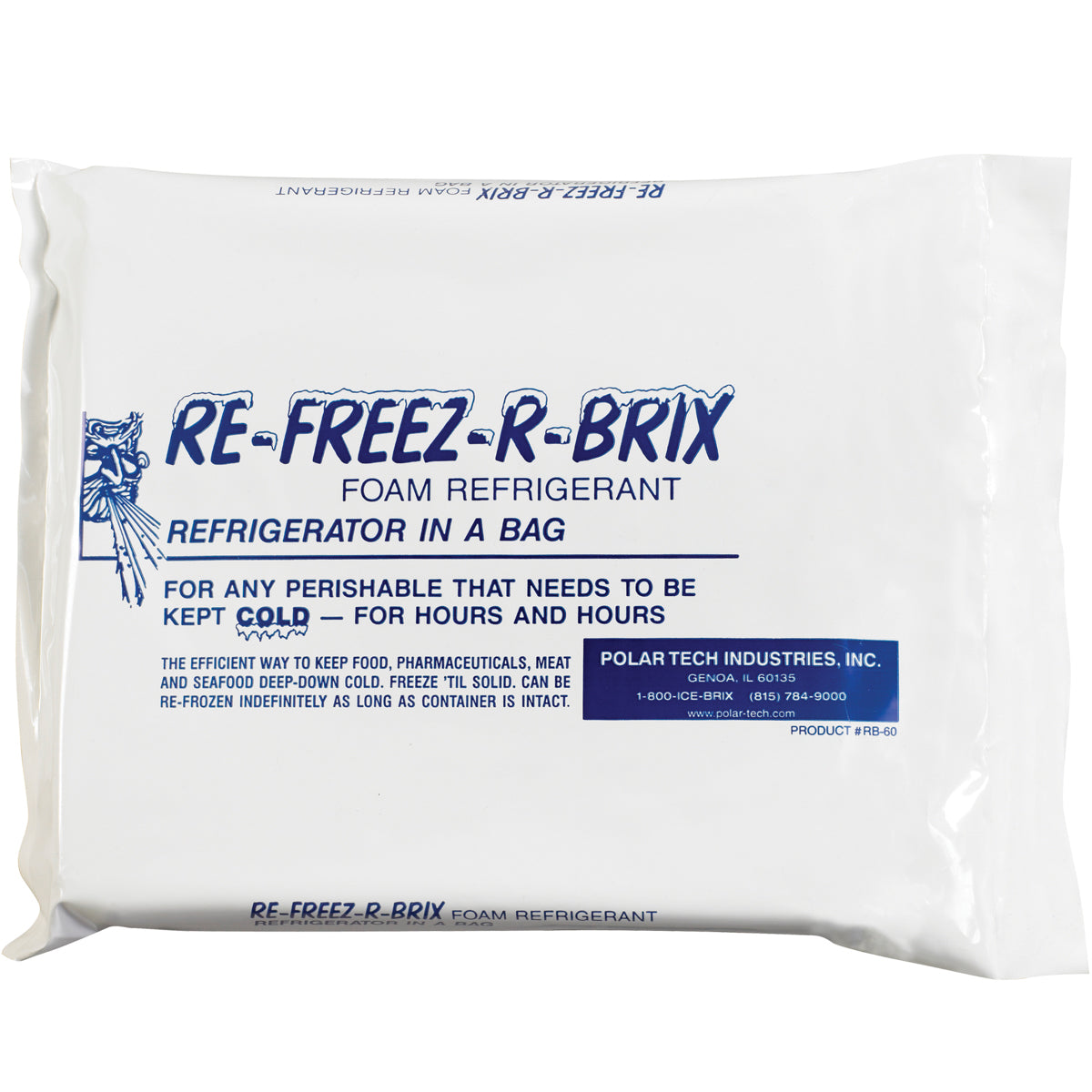 9 x 8 x 1 1/2 Re-Freez-R-Brix Cold Bricks