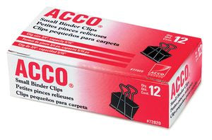 Binder Clips - Small 3/4", 12 clips/retail pack, 12 retail packs/box