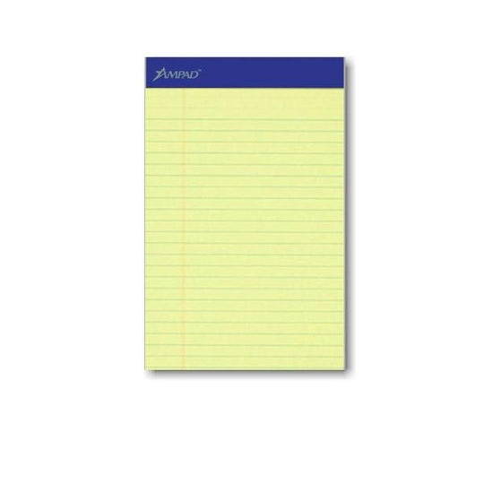 5" x 8" Yellow Junior Legal Pad, 12/Pack
