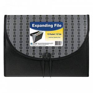 Poly 13-Pocket Expanding File with Tabs, Letter Size