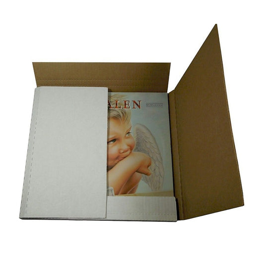 12 1/2 x 12 1/2 x 1/2, 1 White Multi-Depth LP / Record Album Mailer  50/Case